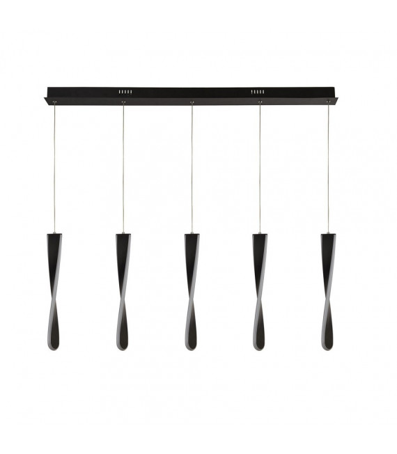 Paddle Aluminio colgante negro mate 5 bombillas 39cm