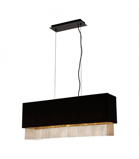 Fringe Steel Pendelleuchte schwarz matt 4-flammig 32cm