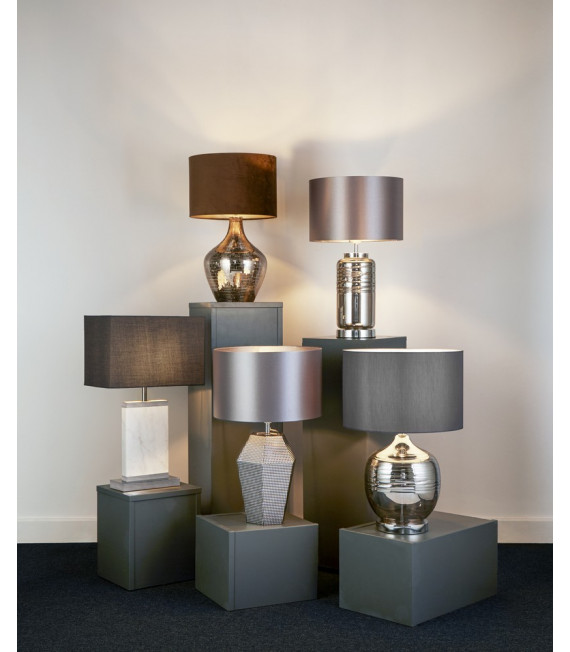 Lampada da tavolo Tavolo Acciaio dolce Cromo 1 lampadina 51,5 cm