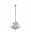 Bouquet pendant light Glass, mild steel Chrome, Clear 7 bulbs 58cm