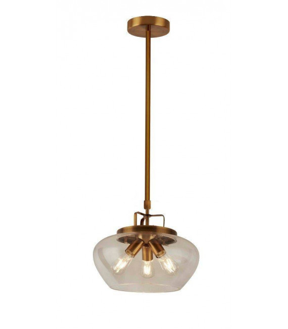 Bronze Steel Ball Pendant Light 3 bulbs 85.5cm
