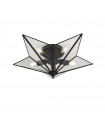 Plafonnier Star Acier doux Noir 5 ampoules 18cm