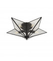 Plafonnier Star Acier doux Noir 5 ampoules 18cm