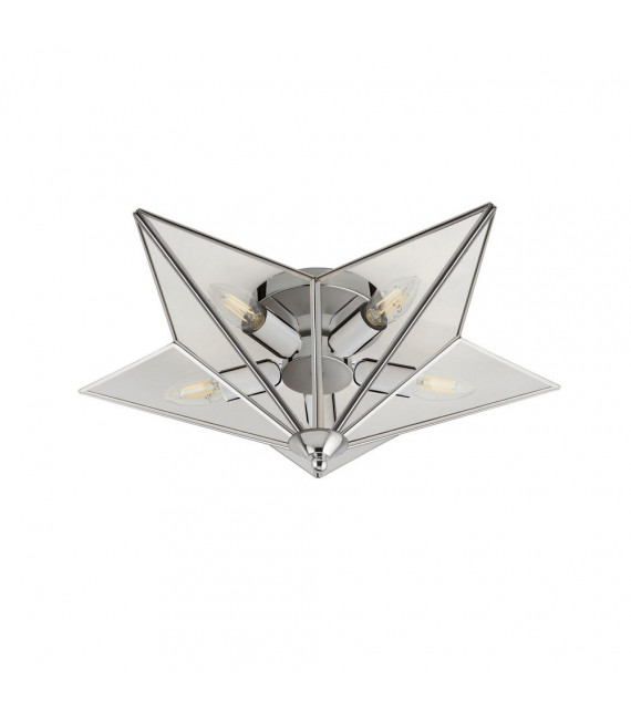 Plafoniera Star Acciaio dolce Cromo 5 lampadine 18cm