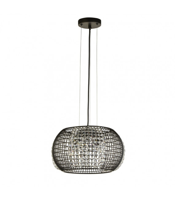 Lámpara colgante Cage Acero dulce Negro mate 4 bombillas 22cm