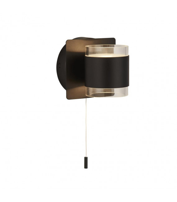 Bathroom wall light Tumbler Acrylic, plastic, mild steel Silver, White opal, Matte black, Transparent
