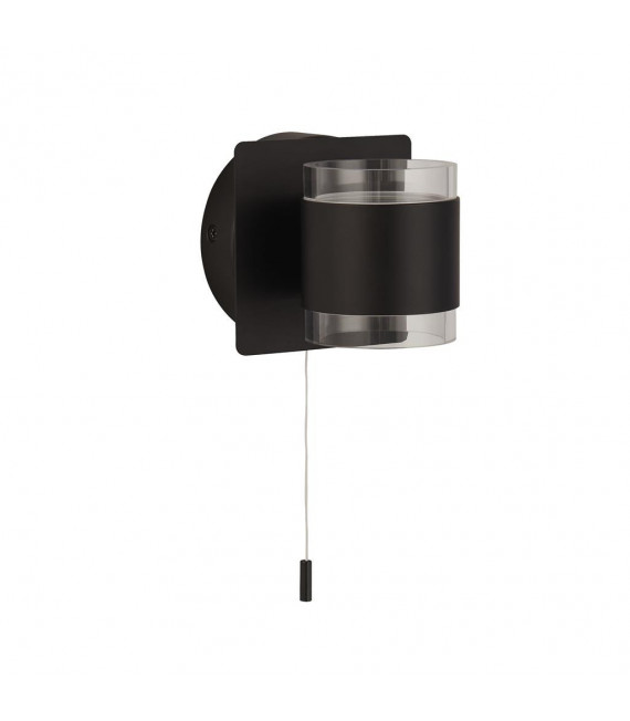 Bathroom wall light Tumbler Acrylic, plastic, mild steel Silver, White opal, Matte black, Transparent