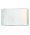 Miroir LED salle de bain Bathroom 2 ampoules Aluminium,plastique,miroir,acier doux blanc,miroir,givré