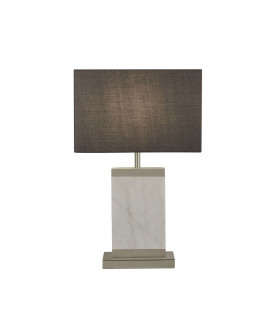 Lampada da tavolo Tavolo Acciaio dolce Nichel satinato 1 lampadina 55cm