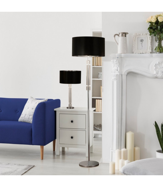 Lampada da tavolo Vetro Cromo 1 lampadina 62cm