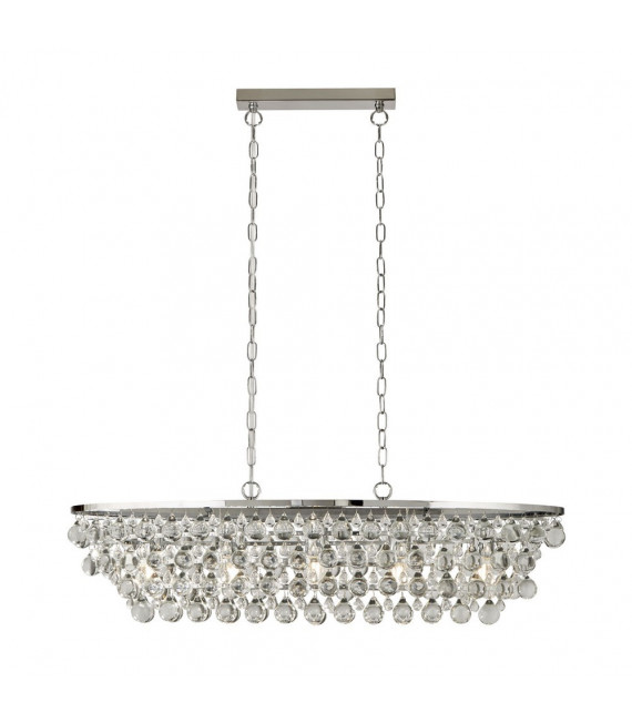 Suspension Michelle Acier doux Chrome 5 ampoules 21,5cm