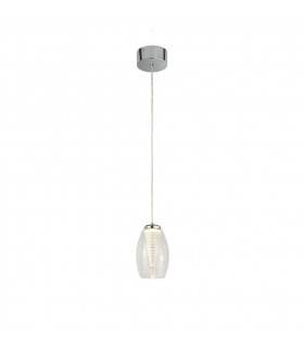 Suspensión ciclónica Vidrio, acrílico, acero dulce Cromo, transparente, gel 19,5 cm