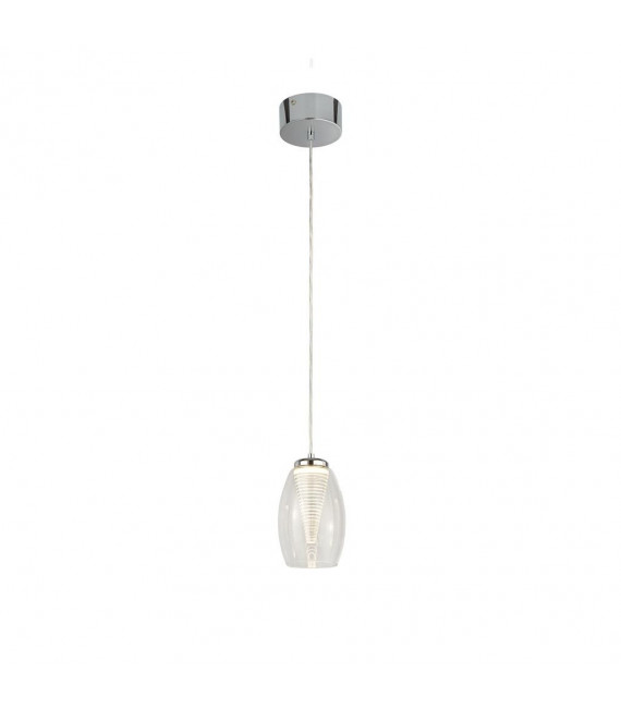 Suspensión ciclónica Vidrio, acrílico, acero dulce Cromo, transparente, gel 19,5 cm