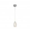Suspension Cyclone Verre,acrylique,acier doux Chrome,Transparent,gel 19,5 Cm