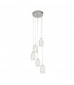Cyclone pendant light 5 bulbs Glass, acrylic, mild steel Chrome, Clear