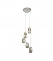 5 bulb Cyclone pendant Glass, acrylic, mild steel Chrome, smoked