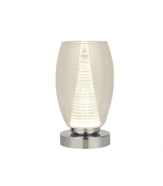 Lampada a LED Cyclone integrata Vetro, acrilico, acciaio dolce Cromo, trasparente, gel