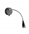Wall lamp with reading light Flexi Mild steel Matt black 6 bulbs 28.5cm
