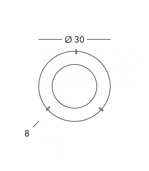 Plafón Moon 1 bombilla cobre