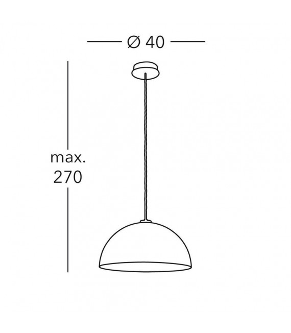 Cult Gold lámpara colgante 1 bombilla 20cm