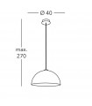 Cult Gold pendant light 1 bulb 20cm