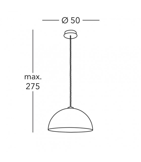 Lampada a sospensione Cult Corten 1 lampadina 20cm