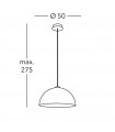 Cult Mat pendant lamp white 1 bulb 25cm