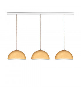 Colgante Cult blanco 3 bombillas 250cm