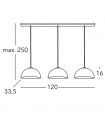 Suspension Cult 3 ampoules 250cm