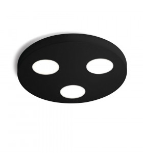 Spot Downlight Click Schwarz 3 Birnen 3cm