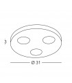 Spot Downlight Click white 3 bulbs 3cm