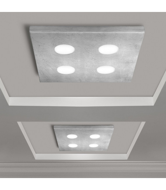 Foco Downlight Click Plata 4 bombillas 3cm