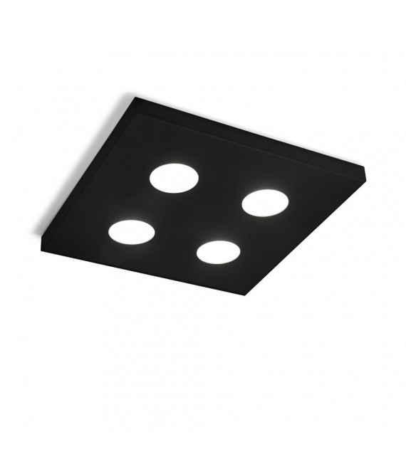 Foco Downlight Click 4 bombillas Negro