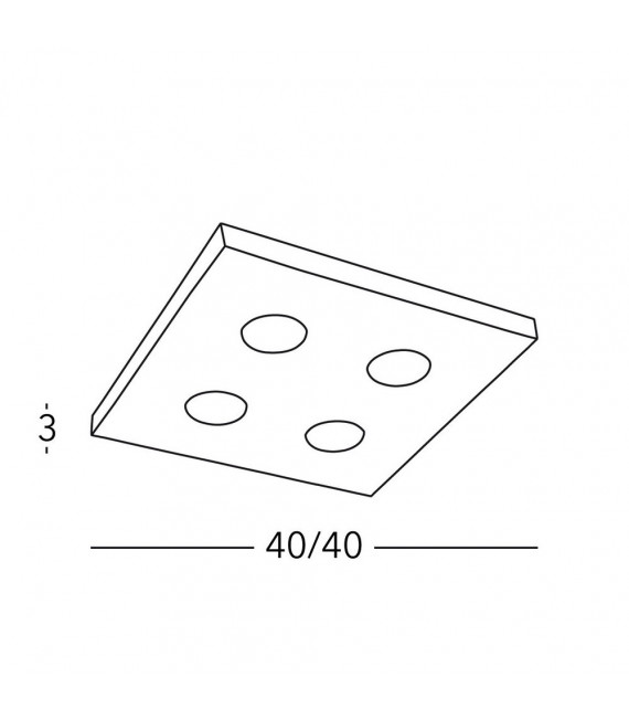 Spot Downlight Click Kupfer 4 Glühbirnen 3cm