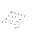 Spot Downlight Click 4 bulbs Gold