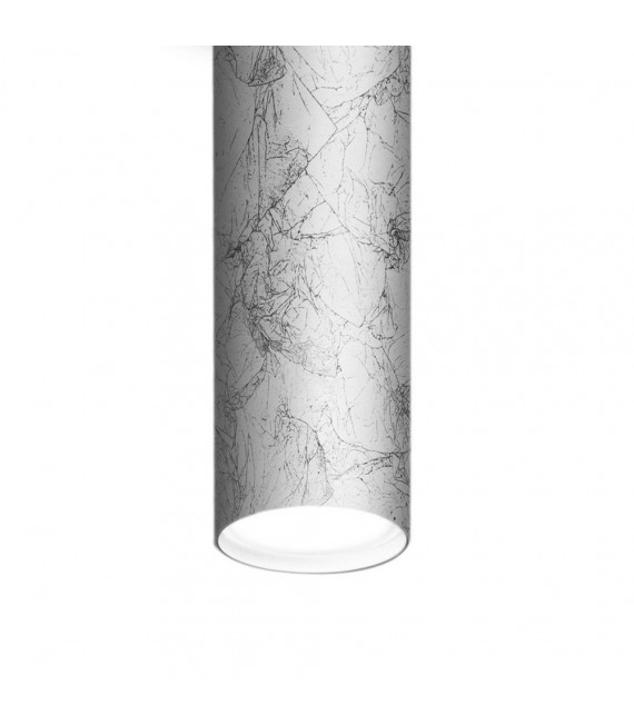 Spot Downlight Tube Silver 1 bulb 23.5cm