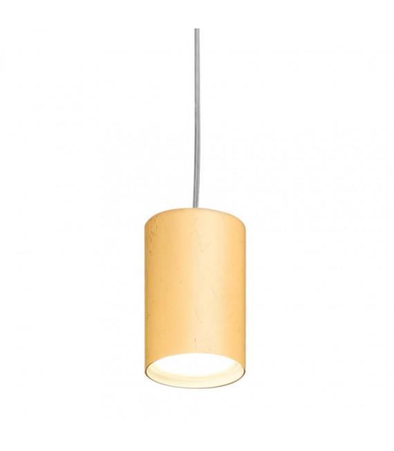 Sospensione di design Tubo placcato oro 24 carati Oro 1 lampadina 1cm