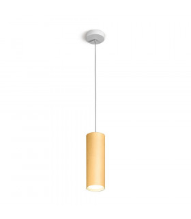 Lámpara colgante de diseño Gold Tube 1 bombilla 23,5cm