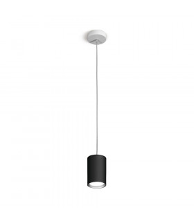 Lampada a sospensione di design Black Tube 1 lampadina 1cm