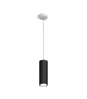 Lampada a sospensione di design Black Tube 1 lampadina 23,5 cm