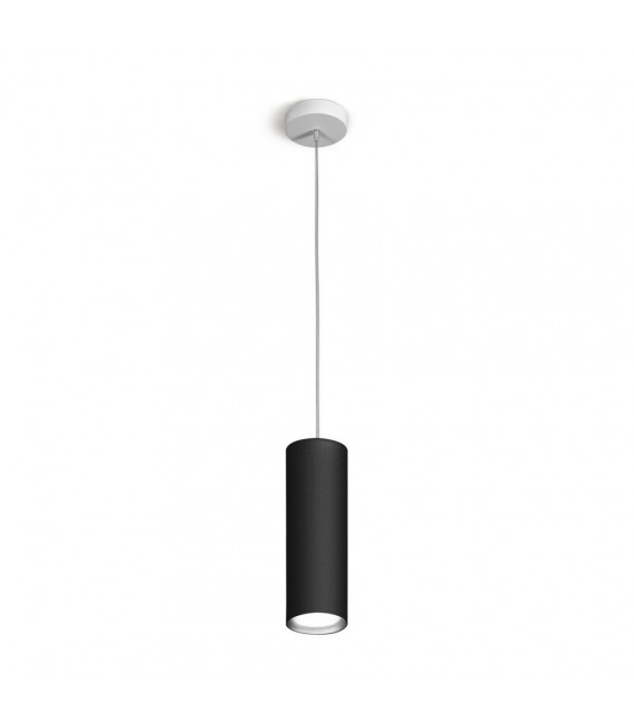 Lampada a sospensione di design Black Tube 1 lampadina 23,5 cm