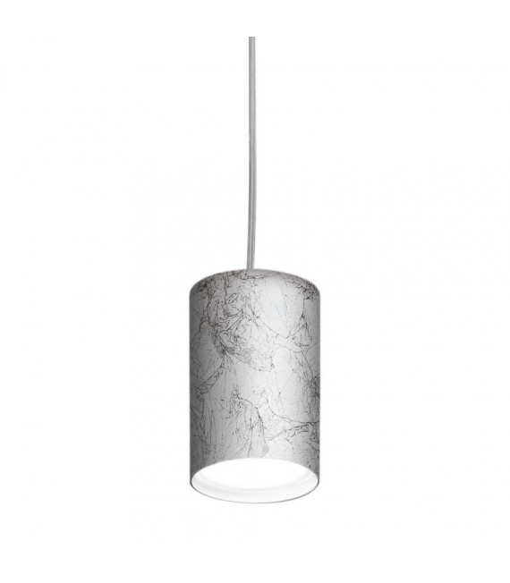 Design suspension Tube Silver 1 bulb 1cm