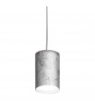 Design suspension Tube Silver 1 bulb 1cm