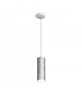Lampada a sospensione di design Silver Tube 1 lampadina 23,5 cm