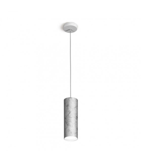 Suspension design Tube Argent 1 ampoule 23,5cm