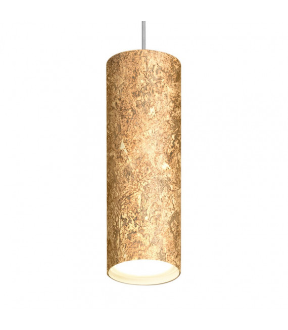 Gold Tube designer pendant light 1 bulb 23.5cm