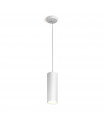 White Tube designer pendant light 1 bulb 23.5cm