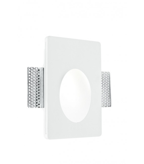 Ariel applique da incasso a parete 1 lampadina Gesso bianco