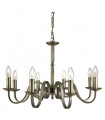 plafonnier ventilateur vintage 2 ampoules e27 max 60w brun patiné