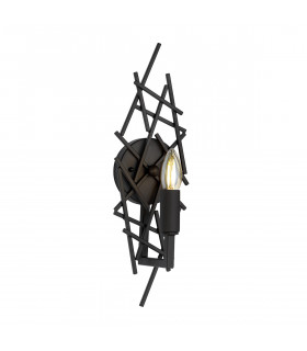 Taiko Wandleuchte Altbronze Stahl 1 Glühbirne 43cm
